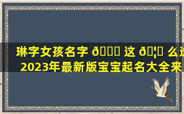琳字女孩名字 🍁 这 🦆 么选2023年最新版宝宝起名大全来啦！